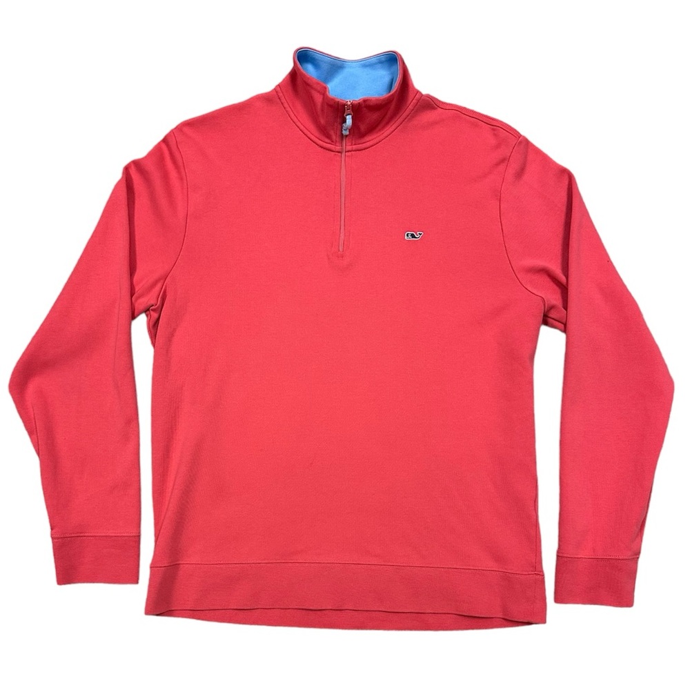 Vineyard Vines Salmon Quarter Zip Pullover, size M